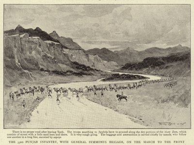La 33ª fanteria del Punjab, con la brigata del generale Symmons, in marcia verso il fronte da Frank Craig